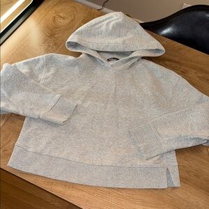 Zara Light Gray Crop Hoodie